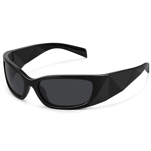 Retro Wrap Around Sunglasses for Women Trendy Y2k Vintage Sun Glasses UV Protection FZN827 - Main Image