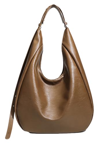 Trendy Hobo Bags for Women Pu Leather Shoulder Bag Designer Tote Bag Slouchy Top Handle Satchel for Travel Work Commute 2025