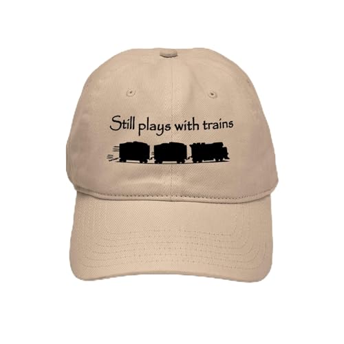 CafePress Still Plays with Trains Cap Unique Adjustable Baseball Hat