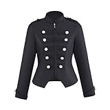 Photo Gallery saniplaycos giacca da donna doppiopetto steampunk ringmaster giacca militare blazer casual zip up vintage giacca, nero, x-small Photo Gallery saniplaycos giacca da donna doppiopetto steampunk ringmaster giacca militare blazer casual zip up vintage giacca, nero, x-small