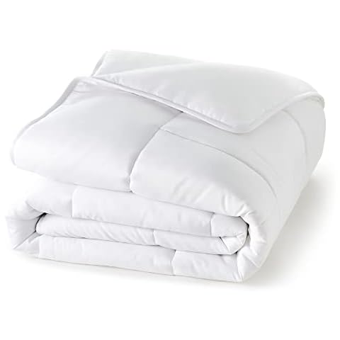QSTEHEML 4 Jahreszeiten Bettdecke Große 155x200cm Weiche Mikrofaser Schlafdecke Waschbar Ganzjährig Steppbettdecke Weiß Winterdecke Cover