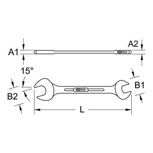 KS Tools 518.0704 Chiave a forchetta doppie CHROME...