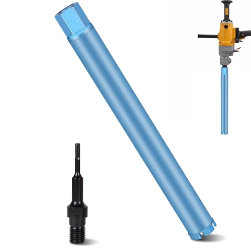 CPROSP 1¼ UNC Kernbohrer Ø 62mm L 460mm, Bohrkrone mit SDS PLUS Adapter, Kernbohrkrone für Bohren in Beton, Stahlbeton, Mauerwerk und Stein, für Kernbohrgerät, Blau