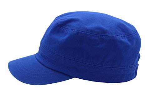 Quality Merchandise Cadet Army Cap - Military Cotton Hat, Roy Royal Blue #TOP2