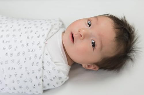 Image of Amazing Baby Muslin Swaddle Blanket for Baby Boy & Girl, Receiving Blanket for Newborn, 100% Cotton Swaddle Wrap, Baby Registry & Gift, XLarge 46 x 46 inches, Milestone Blanket, Loved Wreath