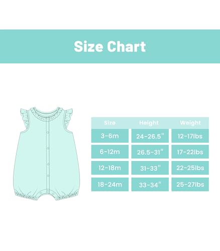 Baby Girl's Romper-Viscose Made from Bamboo, Ruffle Sleeve Jumpsuit Infant Rompers Summer Outfits Soft Clothes4