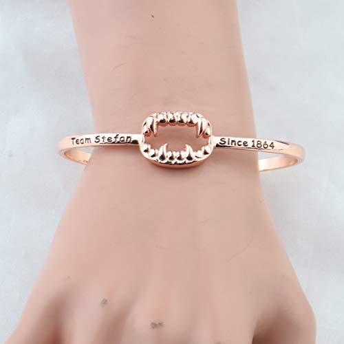 Image of CENWA Team Salvatore /Damon /Stefan Since 1864 Teeth Bracelet Vampire Fandom Gift