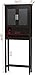Spirich Over The Toilet Storage Cabinet with Moru Tempered Glass Doors, Bathroom Organizer Above Toilet Storage Cabinet, Espresso