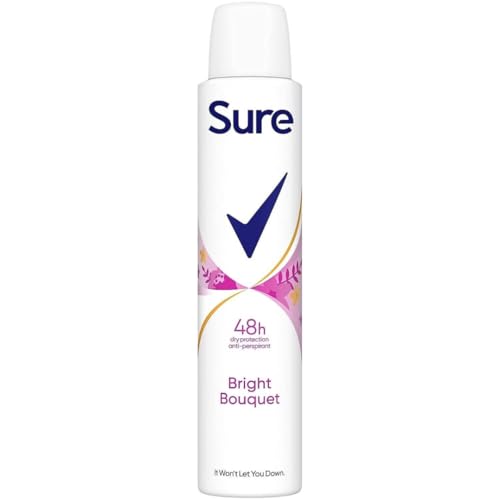 Image of Sure Bright Bouquet Anti-Perspirant Deodorant Spray, 48hr Dry Protection, Floral Scent, 200ml