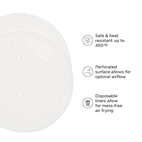 Chefman Disposable Air Fryer Liners, Heat-Resistant Parchment Paper For Baskets, 100 Pack, 7” Round #TOP16