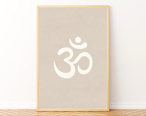 Image of Gamya Spiritual Big Aesthetic Framed Meditation Affirmation Motivational Posters For Living Room, Bedroom Office Wall Decor, Dopamine art /Girls Boys Gift Item (13x19 Inches) (Meditation Trio (A))
