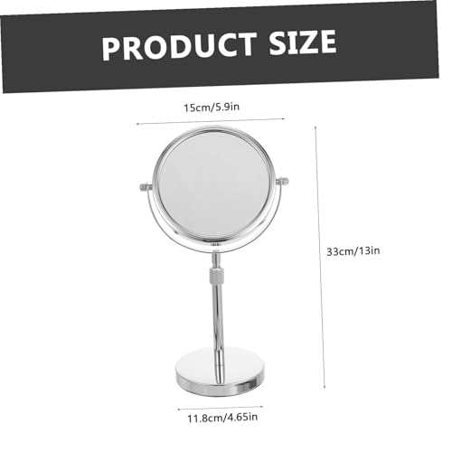 Miroir de maquillage rond métal BESTYASH rotatif pour table de bureau