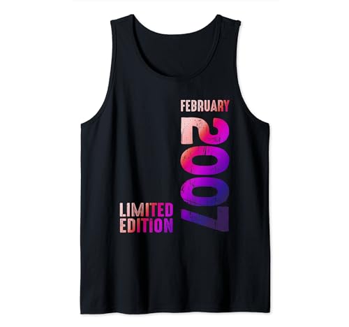 Awesome Year 2007 February 2007 Since 2007 Retro 2007 Tank Top