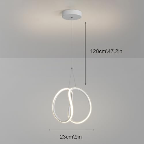Luces de techo para iluminación colgante de metal blanco y lámpara de araña LED 5
