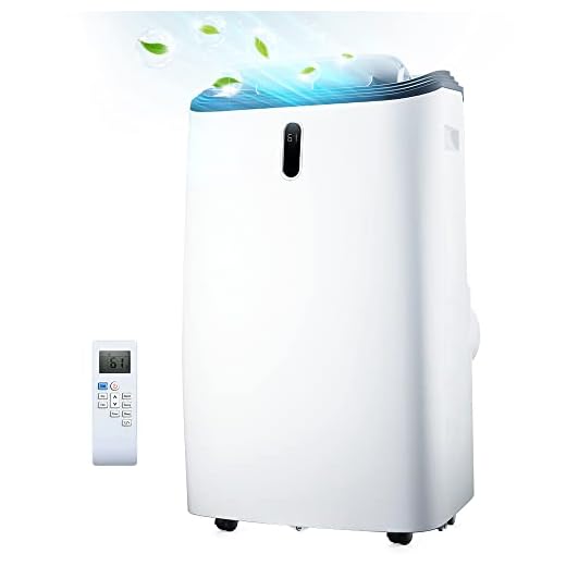 Rintuf 14000 BTU ASHRAE Portable Air Conditioner, Portable AC Cools to 700 Sq.ft Room, AC Unit for Cooling & Dehumidifier & Fan, With LED Display Remote Control, Window Kits, Universal Wheels