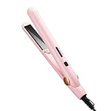 【超軽量・立ち上げ25秒】 ヘアアイロン 2WAY ストレート＆カール両用 3段階温度調節 MAX230℃ 前髪 3D ストレートアイロン カールアイロ 360度回転コード 22mm ミニ 小型 超軽量200g 海外対応 携帯用 旅行 持ち運び便利 髪を傷めない コンパクト かわいい プロ仕様 美容師 (ピンク)