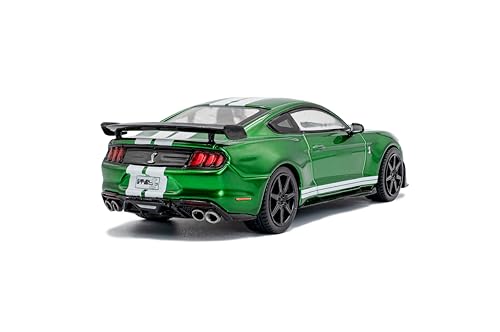 Modelo a escala 1:43 Shelby Mustang GT500 verde metálico miniatura 3