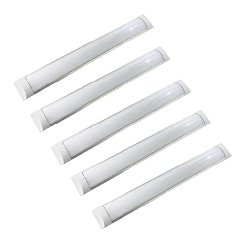 JANDEI, Pack of 5 Integrated LED Luminaire Screens, 36W, 120 cm Long, High Brightness with 4000 Lumens, Neutral White 4200K