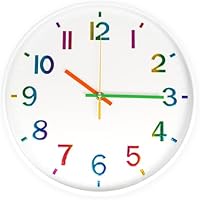 CIMOYBAI Reloj de pared de 30 cm, números 3D, multicolor,
