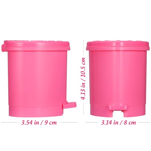 Mini caneca de basura de escritorio rosa 0.5L Kichvoe miniatura 4