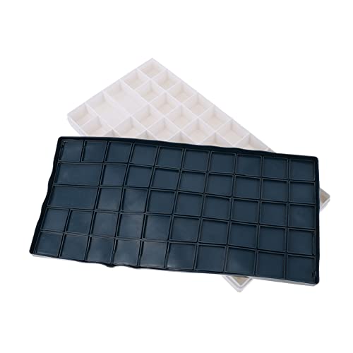 PERSELOSO Paint Mixing Plate Lightweight Easy-Clean Watercolor Pigment Tray 48 Slots