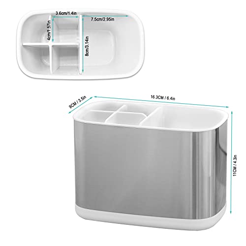 Colist Toothbrush Holder Stainless Steel, Electric Toothbrush Organiser with 5 Detachable Compartments for Family Bathroom Countertop Space Saving - Cosy Home Interiors Colist Toothbrush Holder Stainless Steel, Electric Toothbrush Organiser with 5 Detachable Compartments for Family Bathroom Countertop Space Saving - Image 6