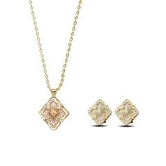 White Necklace and Earrings Set