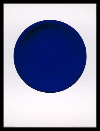 Yves Klein Blue Disc IKB 54 1957 Art Print Poster with Black