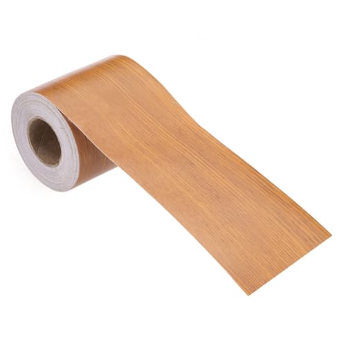 Image of MECCANIXITY Wood Grain Repair Tape, 2 Inch x 33 Feet Self Adhesive Wood Grain Tape Multi-Purpose Wallpaper Border Trim for Furniture Floors Windows Doors Tables Home DIY Projects, Honey Maple