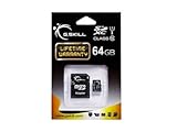 G.Skill 64GB Micro SDXC Flash Memory Card with SD Adapter (FF-TSDXC64GA-U1)