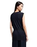 Armani Exchange Women's Limited Blue Edition Knit Waist Tie Top, Blu, Medium