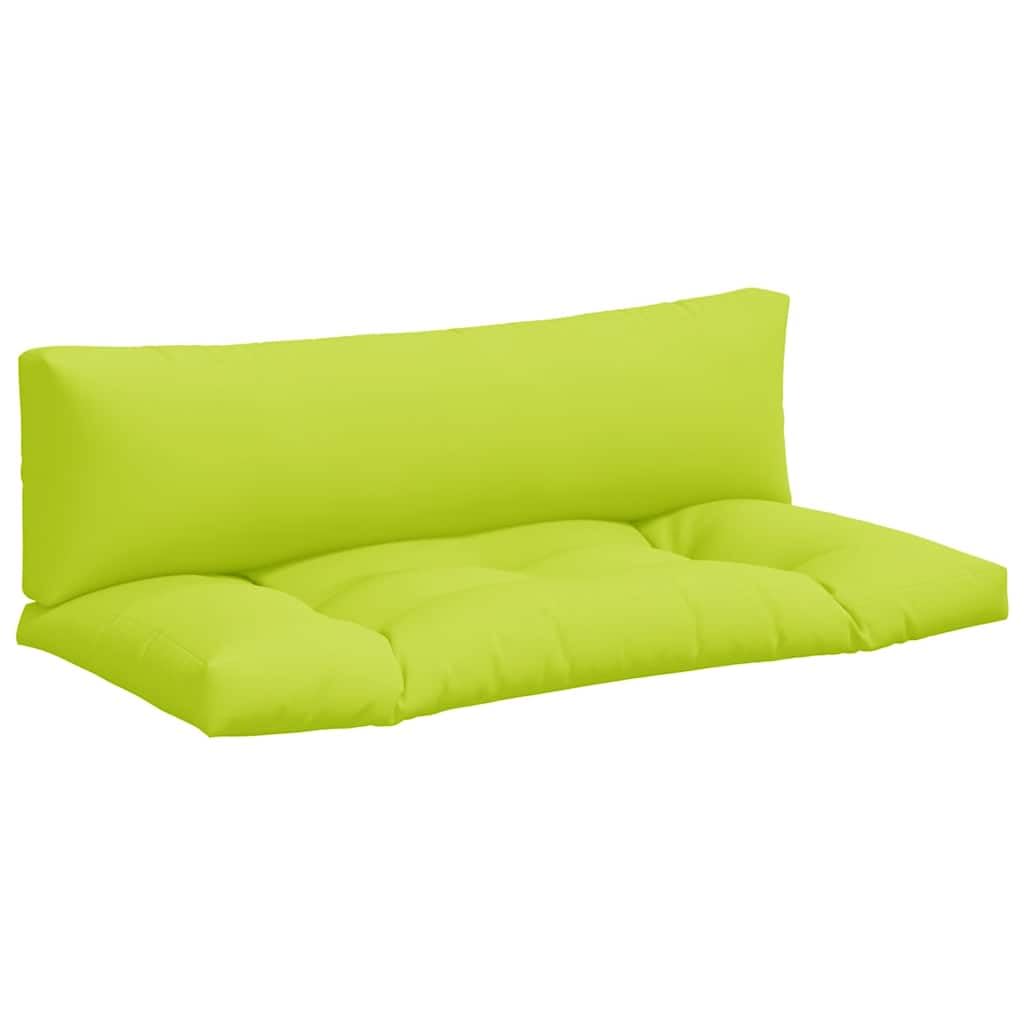 Coussins de palette vert vif vidaXL en tissu pour salon de jardin