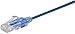 Monoprice Cat6A Ethernet Patch Cable - Snagless RJ45, 550Mhz, 10G, UTP, Pure Bare Copper Wire, 30AWG, 10-Pack, 3 Feet, Blue - SlimRun Series