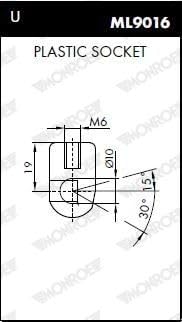 MONROE Ammortizatore pneumatico Cofano bagagli/vano carico ML6379 435 750 165 Compatibilità con RENAULT Clio IV Grandtour KH CLIO IV Furgonato CLIO IV Station Wagon KH