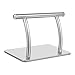 Poggiapiedi in acciaio inox, poggiapiedi da parrucchiere, poggiapiedi mobile, poggiapiedi antiscivolo, per barbiere, saloni di bellezza, centri massaggianti, 29,5 x 19 x 20,5 cm