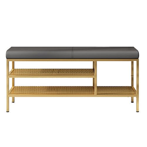 Banc à chaussures moderne 80cm avec coussin confortable pour entrée stylée - 2