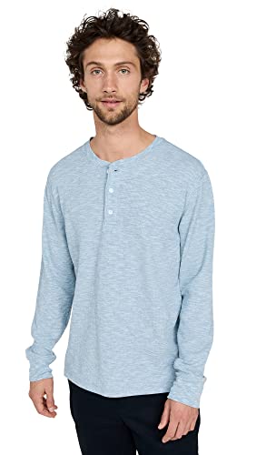 Vince Men's Sun-Faded Textured Thermal Henley