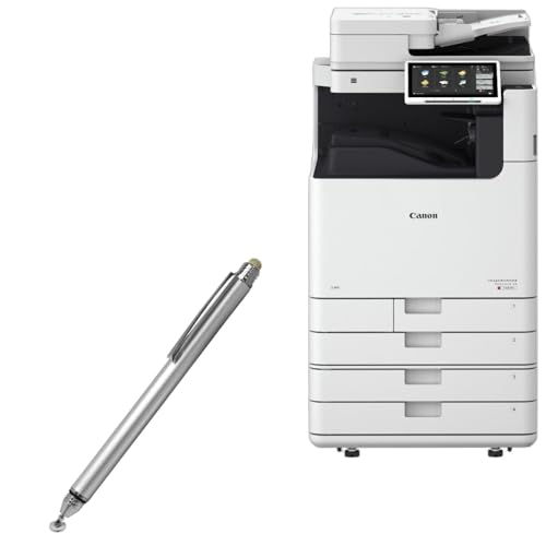 BoxWave Stylus Pen Compatible with Canon imageRUNNER Advance DX C5840i - DualTip Capacitive Stylus, Fiber Tip Disc Tip Capacitive Stylus Pen - Metallic Silver