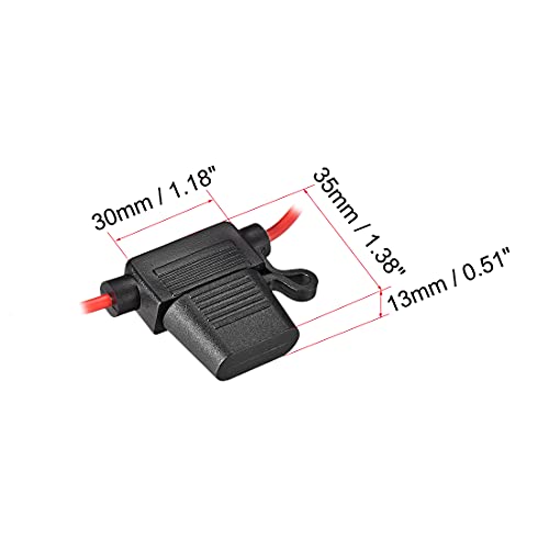Uxcell Fuse Holder In-Line 16Awg Waterproof Fuse Holder Black For Atc/Ato Fuse #TOP1