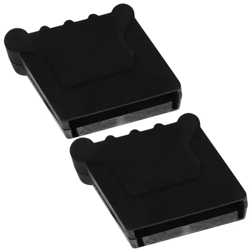 Yardenfun 2pcs Black Thickened Rubber Ladder Feet Covers 30x70mm Non-Slip Protective Pads for Aluminum Household Step Ladders, Noise-Reducing Anti-Wear Replacement Accessories for Indoor and