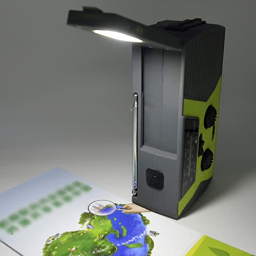 LKR Handslinger, weerradio, noodradio, zonne-radio, FM/MW powerbank, zaklamp, leeslamp en SOS-alarm voor noodgevallen en outdoor-activiteiten - Image 6