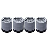 Homyl 4 Stück Anti Vibration Pads Gerätematte Waschmaschinenpodest Gummifüße Anti Rutsch für Waschmaschine Kühlschrank Möbel, Grau 6cm