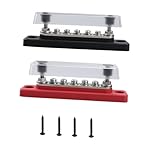 CALANDIS-5-Way-Busbar-Easy-Installation-Sturdy-Multifunction-Power-Distribution-Block-Black-and-red-Semiconductors-Actives-Electronic-Components-Electrical-Test-Equipment