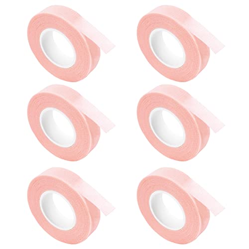 Sibba 6 Rollen Wimpern Tape Lash Band für Wimpern Verlängerung Atmungsaktive Mikroporen Stoff Wimpern Bänder Rosa Lash Erweiterung Unter Auge Band Auge wimpern Verlängerung Werkzeuge