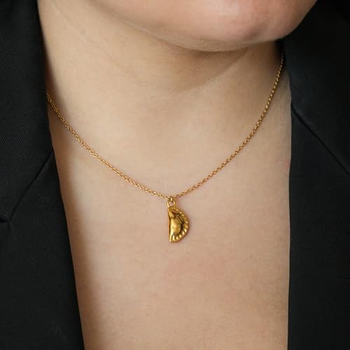 SITOS - Colombia Necklace Empanada Pendant Colombian Souvenirs Pierogi or Dumpling Food Jewelry Latina gifts Latino Food Products4