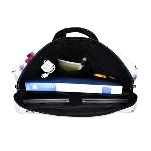 Bolsa para portátil con estampado floral, multi-bolsillos miniatura 7