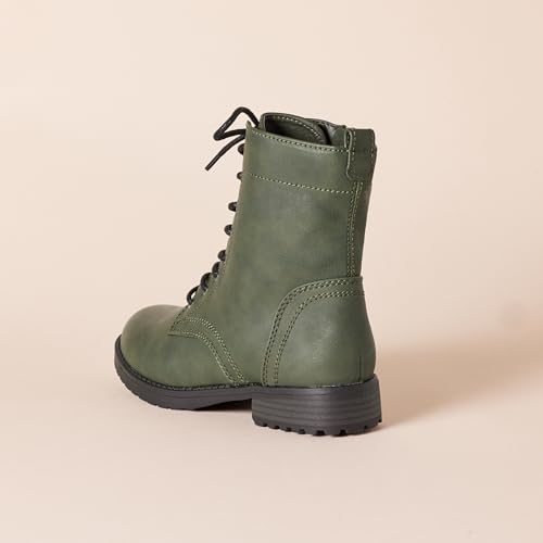 Amazon Essentials Damen Springerstiefel mit Schnürung, Grün, Größe 40
