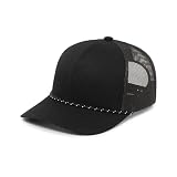 Pacific Headwear Trucker Snapback Braid Cap â€“ Cotton Blend Mesh Hat, Pro Model Fit and Curved Visor for Everyday Wear HW
