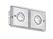 Produktbild WOFI Wandleuchte, 2-flammig Reims 2 x LED / 4 W, 12 x 7 x 24 cm, 3000 k, 320 lm, Energieeffizenzklasse A+ Glas weiß mit Klarrand mit Glasapplikationen inklusive Schalter, chrom 4272.02.01.0000