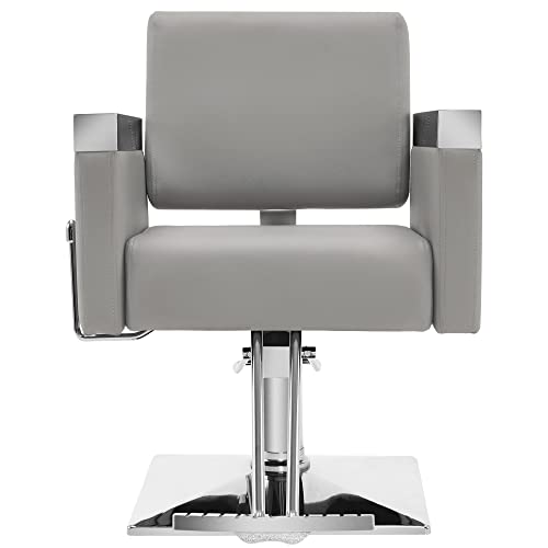 Barberpub Classic Recline Hydraulic Barber Chair Salon Spa Chair Hair Styling Beauty Equipment 3021 (Grey) #TOP6